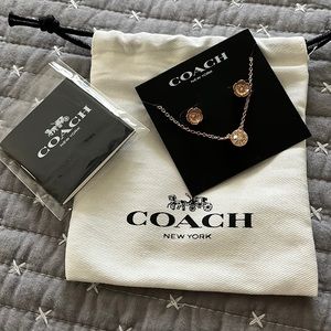 New Coach necklace and earrings!